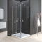 Duschkabine 90 x 90 x 185 cm Falttür 180º Falttürkabine mit Seitenwand 6mm ESG Glas Eckig Drehfalttür Dusche Duschwand Duschabtrennung
