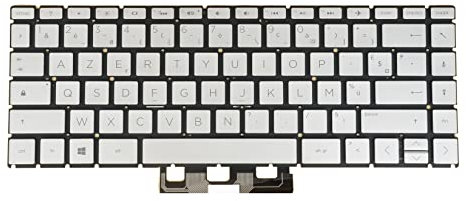 Clavier Français AZERTY pour HP Pavilion X360 14-cd 14-cd000 14-cd000 14-cd1000 14t-cd1000 14t-cd000 NSK-XM3BQ Rétroéclairé Argent