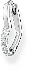 Thomas Sabo Einzel Creole Herz mit weiße Steine 925 Sterling Silber CR693-051-14