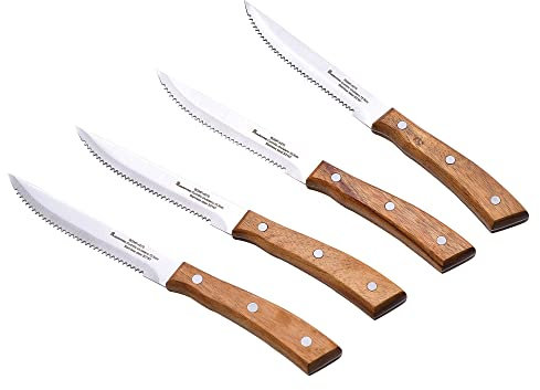 Bergner Set mit 4 Löffeln aus Acer.Edelstahl, Akazie