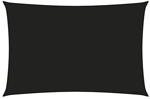 vidaXL Sonnensegel Oxford-Gewebe Rechteckig 2x4 m Schwarz