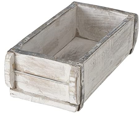 ReWu Deko Box Rygge mit einer Kammer, im Rustikalen Shabby Chic Look in Form eines Ziegel 1 Fach