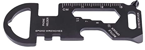 Herbertz Mini Tool, AISI 420 Stahl, rostfrei, 11 Funktionen, schwarze Beschichtung