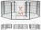 Qianruida Parc Enclos pour Chiens Métal 80cm x 80cm Haut Intérieur/Extérieur Animaux Grillage 8 Panneaux