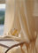 Lactraum Vorhang Wohnzimmer Luxus vergoldete Gardine Voile Gold H245 x B300 cm mit Kräuselband