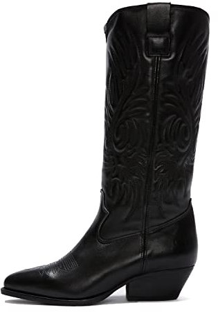Felmini - Scarpe Donna - Innamorarsi com SELMA D346 - Stivali Cowboy - In Pelle Genuina - Nero - 39 EU Size