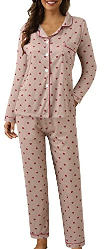 Set Pigiama da Donna Caldo Cotone Lovable Pigiama Due Pezzi Curvy Elegante Biancheria Intima Termica Abbigliamento da Notte Invernale Sexy Morbido Completo Termico Pigiama Pile Felpato Lungo