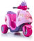 FEBER - Scooty Little Princess, 6V Rosa, Elektroroller und Aufsitzmobile mit Prinzessinnendesign, mit Dekorationen von Blumen, Herzen und Einer Krone, Spielzeug +1 Jahr, Famosa (FEB09000)