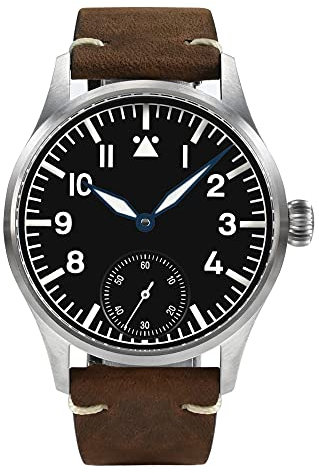 San Martin SN0117G Herren-Armbanduhr aus Edelstahl, Pilotenuhren, 41 mm, ST3621/NH35, Vintage-Militär-mechanische Armbanduhr, Version 1, Mechanisch
