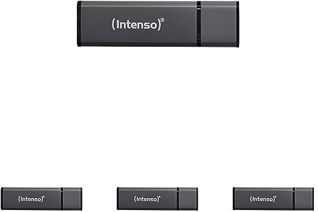 Intenso Alu Line 16 GB USB-Stick USB 2.0 anthrazit (Packung mit 4)
