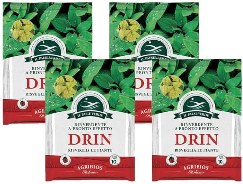 Il Paese Verde Drin Ferro Chelato 10g - Ferro Chelato Per Piante Contro Ingiallimenti Dovuti Alla Clorosi Ferrica. Ferro Chelato Microgranulare Consentito In Agricoltura Biologica. (Confezione da 4)