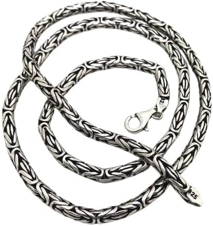 TAKILINGO Herren Königskette Königskette, rund, 925er Sterlingsilber, italienische Kette