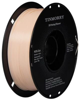 PETG Filament 1.75mm, TINMORRY Rapid PETG-Eco 3D Druck Filament, Kompatibel mit Bambu Lab/Creality K1C / FLASHFORGE Adventurer 5M /Anycubic Kobra 3 / QIDI FDM 3D Drucker, 1 KG 1 Spule, Skin