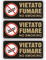 Ashoaza VIETATO FUMARE Alluminio No Smoking Adesivo Resistente per Esterno e Interno (Cm 29x13) (3 Pezzi Cartello Vietato Fumare) Riflettente, impermeabile e resistente ai raggi UV