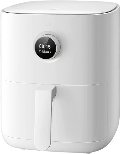 Mi Smart Air Fryer, Fritteuse ohne Öl, Fassungsvermögen 3,5 l, 1500 W, App-Steuerung, doppelter Kochraum, Weiß