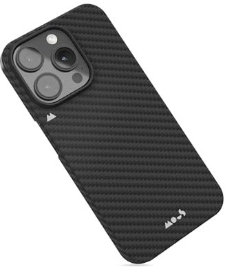 Mous for iPhone 14 Pro Max Case MagSafe Compatible - Super Thin Magnetic Phone Cover - Carbon Fibre