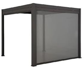 Habrita Foresta Store déroulant latéral Habrita PERBIELECR40 pour pergola bioclimatique motorisée per 3040 ELEC côté 4m Gris