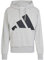 adidas Hombre Essentials Big Logo French Terry Hoodie, Medium Grey Heather/Black, M