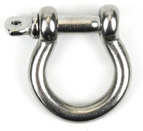 DAUMLINK® 2 manilles rondes, incurvées, matériau : acier inoxydable A4/Aisi 316 (2 pièces), connecteur de chaînes ou de tampons aux œillets (8 mm)