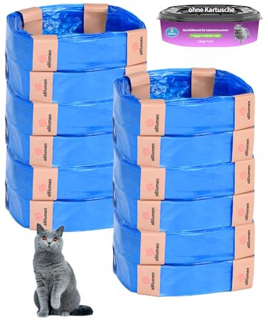 12 Stück Nachfüllbeutel Katzenstreu Nachfüllfolie für Litter Locker Nachfüllkassette Nachfüllbehälter für Katzenstreu Nachfüllfolie Katzeneimer für Litter Locker LittyCat Nachfüllkassette