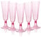 MATANA 50 Flûtes à Champagne en Plastique Rose Réutilisables Premium avec Paillettes, 150ml - Verres à Champagne, Coupes de Champagne pour Mariages, Anniversaires & Fêtes