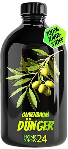 Homegrow24 Oliven Dünger, Dünger für Olivenbaum, 500 ml, 100% natürlicher Vitalstoffkomplex mit Mikroorganismen und Pflanzenkohle, für reiche Ernte und gesunde Pflanzen