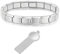 IKOPFLN 1 Stück Italian Charms Bracelet,9mm DIY Abnehmbar Module für Italienische Armbänder, Mit Entnahmewerkzeug Edelstahl Italian Charm Bracelet Charms, Italian Style Charms für Damen