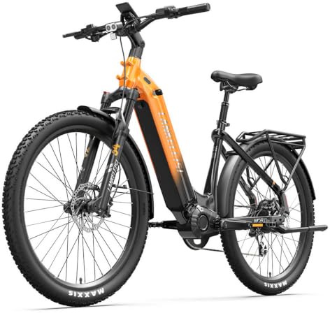 LANKELEISI MG600 Lite E-Bike Damen 27,5 Zoll Tiefeinsteiger 36V 20Ah Akku | Bis 150Km, 27.5x2.4 Zoll, 250W Heckmotor, 8-Gang Schaltwerk, Hydraulische Bremse, Trekking/City Ebike mit Drehmomentsensor