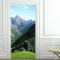 Türtapete Selbstklebend Berg Türfolie Türposter 3D Fototapete Natürliche Landschaft Türaufkleber Abnehmbar Tür Aufkleber Wandtattoo für Kinderzimmer Badezimmer 77x200 cm A/N706