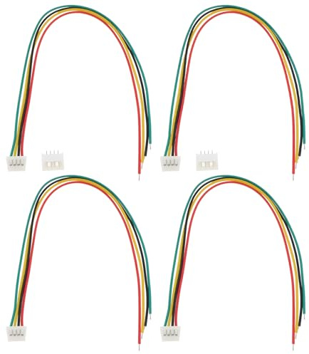 Be In Your Mind 20 Stück 4-poliger Micro-JST-Stecker SH1.25mm 28AWG-Kabel für LED-Lichtstreifen-Akkupacks mit Sockel
