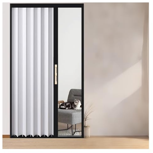 Porta a Soffietto Porte A Soffietto Bianche In Lega Di Alluminio, L 60 80 100 120 150 180 200 230 240 Cm Porta Scorrevole Pieghevole Impermeabile Per Ristorante, Soggiorno, Balcone(190x230cm)