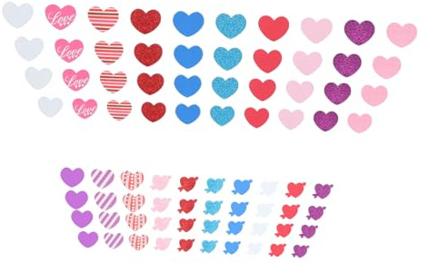 HONITANO 610 Stück Teiliges Herz Schaumstoffaufkleber Selbstklebend für Valentinstag DIY Basteln Hochzeit Dekoration Leichte Haftende Herzformen für Umschläge Scrapbooking und Kreative