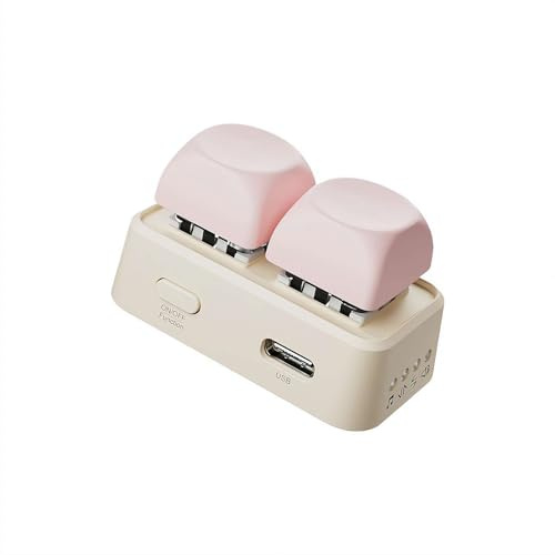 Télécommande Bluetooth pour tourne-page - 30 g - Léger - Avec rétroéclairage RVB et touches remplaçables à chaud - Compatible avec Kindle, téléphones et tablettes pour la lecture (rose)