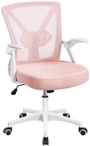 Soberine Sedia Ufficio Scrivania Ergonomica con Supporto Lombare Rosa