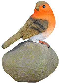 Selections Robin on a Stone Resin Garden Ornament