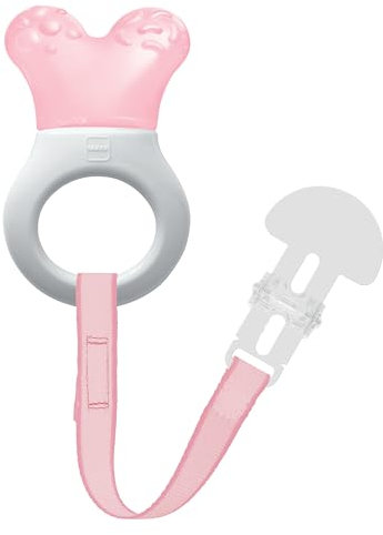MAM Mini Teething Cooler and Clip, Pink, 2 Plus Months by MAM (English Manual)