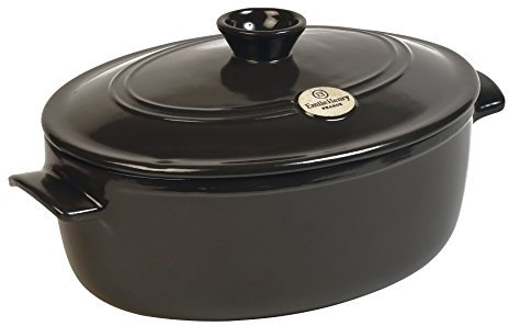 Emile Henry Eh794560 Cocotte Ovale Céramique Noir Fusain 33,5 X 26,5 X 18,5 cm