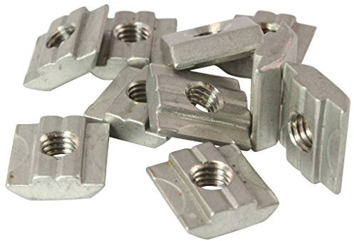 100x Nutenstein VA Nut 6 - Typ B - M5 mit Steg, schwer, Edelstahl