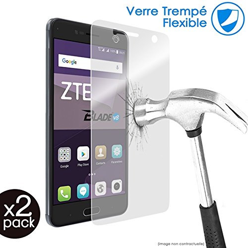 KARYLAX - Protection d'écran en Verre Fléxible, Dureté 9H, Anti-Rayures, Film Protecteur pour Smartphone ZTE Nubia V18 (Pack x2)