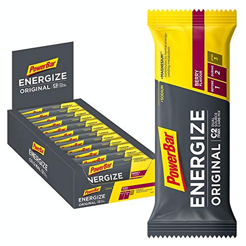 Powerbar Energize Original Berry 25x55g - High Carb Energieriegel + C2MAX Magnesium und Natrium