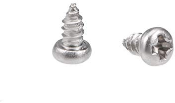 sourcing map 2x4mm Self Tapping Screws Phillips Pan Head Screw 316 Stainless Steel Fasteners Bolts 50Pcs