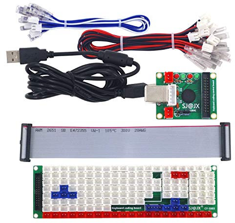 SJ@JX Development Keyboard Encoder Board Game Controller DIY LED Keyboard Development Board Media Music USB Encoder 104 Keys Arcade DIY Kit
