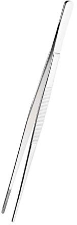 Vogue Round Tipped Cooking Tweezers 300mm - Stainless Steel Professional Chef Tweezer CW498