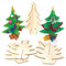 Baker Ross AW983 Wooden 3D Christmas Trees Kit, Festive Arts and Crafts (Pack of 5), Assorted