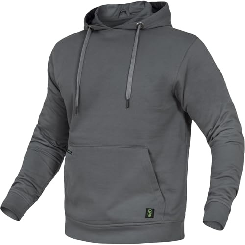 Leibwächter Flex-Line Kapuzenpullover Herren – Grau – 5XL – 310 g/m² Hoodie mit Kängurutasche – Antibakteriell & Antipilling – Unisex Sweatshirt