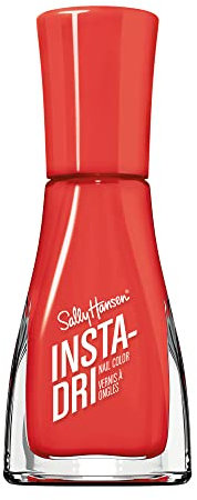 Sally Hansen Insta-Dri Nail Polish, Hail Cherry, 60 Seconds Quick Drying, Long Lasting, Streak Free, Shiny Finish, 3-in-1 Formula, Built in Base and Top Coat, 9.17ml