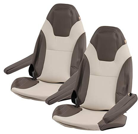 ViaMondo Maß Sitzbezüge | passend für FIAT Ducato x250/X290 | 2012-2015 | Beige/Taupe oder Beige/Onyx | Kunstleder | 6tlg (X250 beige/Taube)