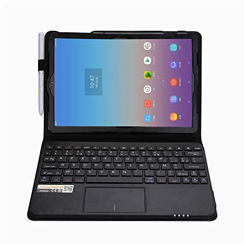 MQ für Galaxy Tab S4 10.5 - Französisches Layout - Tastatur Tasche für Samsung Galaxy Tab S4 10.5 LTE SM-T835 , Galaxy Tab S4 WiFi SM-T830 mit Ausschnitt für Iris-Scanner