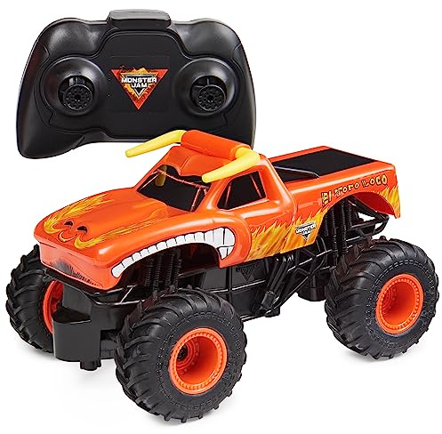 Monster Jam, Camión Monstruo Oficial de Control Remoto El Toro Loco, Escala 1:24, 2,4 GHz, para Edades de 4 años en adelante