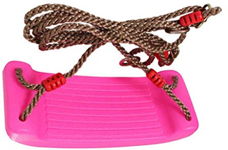 Reemplazo de asiento de columpio, con cuerdas ajustables para niños y bebés, juego de columpios para parque infantil, actividades de gimnasio en interiores y exteriores, color rosa